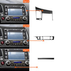 3 in 1 Car Carbon Fiber Central Control Navigation Panel Decorative Sticker for Honda Civic 8th Generation 2006-2011, Left Drive, Central Control Navigation Panel