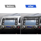 Car Carbon Fiber Navigation Panel Decorative Sticker for Honda Civic 8th Generation 2006-2011, Right Drive, Navigation Panel, Right Drive