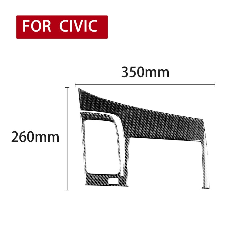 Car Carbon Fiber Navigation Panel Decorative Sticker for Honda Civic 8th Generation 2006-2011, Left Drive, Navigation Panel, Left Drive