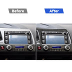 Car Carbon Fiber Navigation Panel Decorative Sticker for Honda Civic 8th Generation 2006-2011, Left Drive, Navigation Panel, Left Drive
