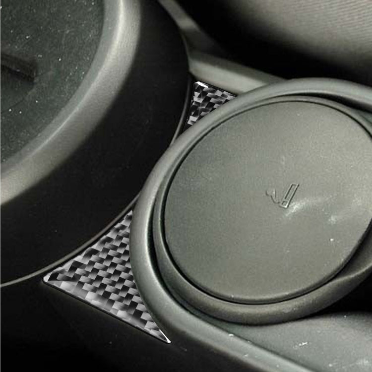 Car Carbon Fiber Water Cup Holder Decorative Sticker for Jeep Wrangler JK 2007-2010, Left Drive , Water Cup Holder