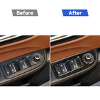 4 in 1 Car Carbon Fiber Window Button Panel Decorative Sticker for Alfa Romeo Giulia 2017-2019, Left Drive, Window Button Panel, Left Drive