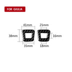 2 in 1 Car Carbon Fiber Microphone Decorative Sticker for Alfa Romeo Giulia 2017-2019, Left and Right Drive Universal, Microphone