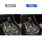 3 in 1 Car Carbon Fiber Gear Frame Panel Decorative Sticker for Alfa Romeo Giulia 2017-2019, Left Drive, Gear Frame, Left Drive
