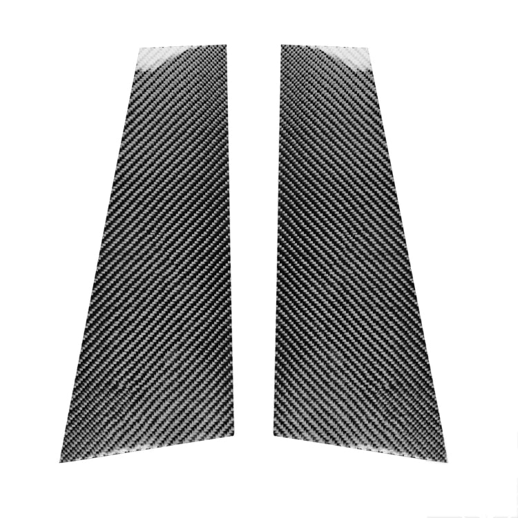 2 in 1 Car Carbon Fiber B-pillar Decorative Sticker for Mercedes-Benz CLA W117 2013-2019, Left and Right Drive Universal, B-pillar
