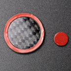 One Set Car Carbon Fiber Multimedia Knob Decorative Sticker for Mazda 3 / 6 / CX-9 / CX-5, Left and Right Drive Universal, Multimedia Knob
