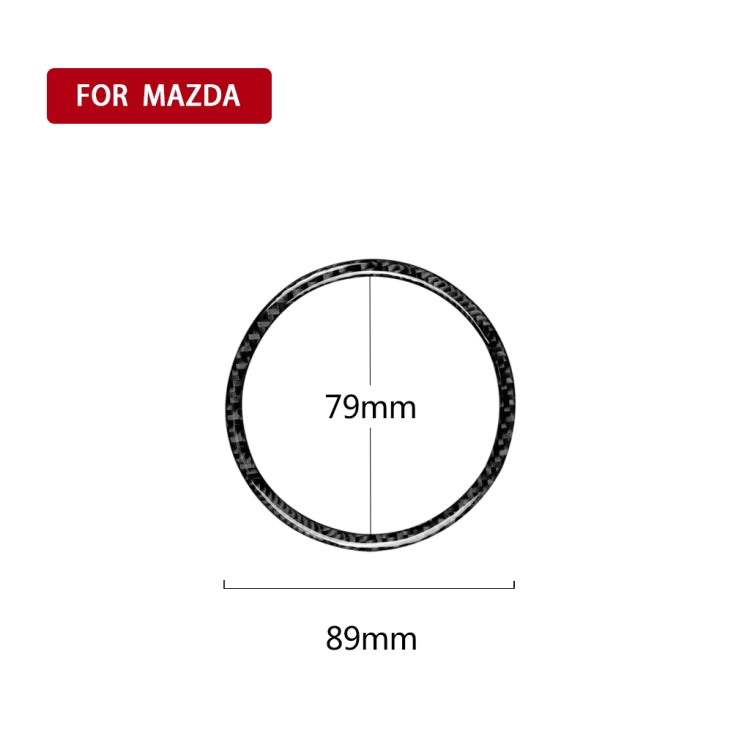 Car Carbon Fiber Steering Wheel Circle Decorative Sticker for Mazda 3 Axela / ATENZA / CX-4 / CX-5 2017-2018, Left and Right Drive Universal, Steering Wheel Circle