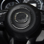 Car Carbon Fiber Steering Wheel Circle Decorative Sticker for Mazda 3 Axela / ATENZA / CX-4 / CX-5 2017-2018, Left and Right Drive Universal, Steering Wheel Circle