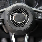Car Carbon Fiber Steering Wheel Circle Decorative Sticker for Mazda CX-5 2017-2018, Left and Right Drive Universal, Steering Wheel Circle for CX-5