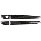 One Set Car Carbon Fiber Outside Door Handle without Smart Hole Decorative Sticker for Mazda CX-5 2017-2018, Right Drive, Outside Door Handle without Smart Hole, Right Drive