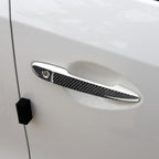 One Set Car Carbon Fiber Outside Door Handle without Smart Hole Decorative Sticker for Mazda CX-5 2017-2018, Right Drive, Outside Door Handle without Smart Hole, Right Drive