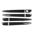 One Set Car Carbon Fiber Outside Door Handle without Smart Hole Decorative Sticker for Mazda CX-5 2017-2018, Left Drive, Outside Door Handle without Smart Hole, Left Drive