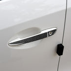 One Set Car Carbon Fiber Outside Door Handle without Smart Hole Decorative Sticker for Mazda CX-5 2017-2018, Left Drive, Outside Door Handle without Smart Hole, Left Drive