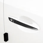 One Set Car Carbon Fiber Outside Door Handle with Smart Hole Decorative Sticker for Mazda CX-5 2017-2018, Right Drive, Outside Door Handle with Smart, Right Drive