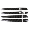 Car Carbon Fiber Outside Door Handle with Smart Hole Decorative Sticker for Mazda CX-5 2017-2018, Left Drive, Outside Door Handle with Smart, Left Drive