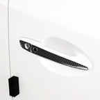 Car Carbon Fiber Outside Door Handle with Smart Hole Decorative Sticker for Mazda CX-5 2017-2018, Left Drive, Outside Door Handle with Smart, Left Drive