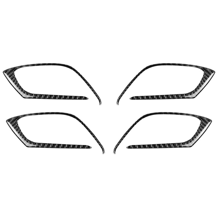 Car Carbon Fiber Inner Door Handle Decorative Sticker for Mazda CX-5 2017-2018, Left and Right Drive Universal, Inner Door Handle