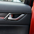 Car Carbon Fiber Inner Door Handle Decorative Sticker for Mazda CX-5 2017-2018, Left and Right Drive Universal, Inner Door Handle