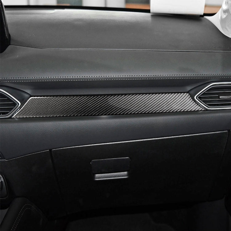Car Carbon Fiber Dashboard Decorative Sticker for Mazda CX-5 2017-2018, Left and Right Drive Universal, Dashboard