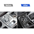 Car Carbon Fiber Electronic Handbrake Panel Decorative Sticker for Mazda CX-5 2017-2018, Right Drive, Electronic Handbrake Panel, Right Drive