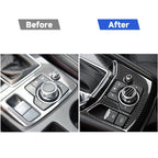 Car Carbon Fiber Electronic Handbrake Panel Decorative Sticker for Mazda CX-5 2017-2018, Left Drive, Electronic Handbrake Panel, Left Drive