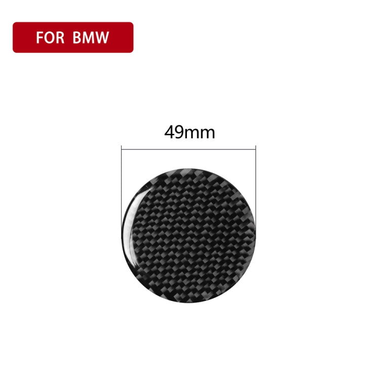 Car Carbon Fiber Multimedia Knob Decorative Sticker for BMW 3 Series G20/G28/325Li/330d/335 2019-2020, Left and Right Drive Universal, Multimedia Knob