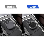 Car Carbon Fiber Multimedia Knob Decorative Sticker for BMW 3 Series G20/G28/325Li/330d/335 2019-2020, Left and Right Drive Universal, Multimedia Knob