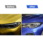 Car Carbon Fiber Light Eyebrow Decorative Sticker for BMW 3 Series G20/G28/325Li/330d/335 2019-2020, Left and Right Drive Universal, Light Eyebrow