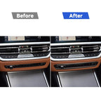 Car Carbon Fiber CD Button Frame Decorative Sticker for BMW 3 Series G20/G28/325Li/330d/335 2019-2020, Left and Right Drive Universal, CD Button Frame