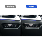 Car Carbon Fiber Headlight Adjustment Frame Decorative Sticker for BMW 3 Series G20/G28/325Li/330d/335 2019-2020, Left and Right Drive Universal, Headlight Adjustment Frame