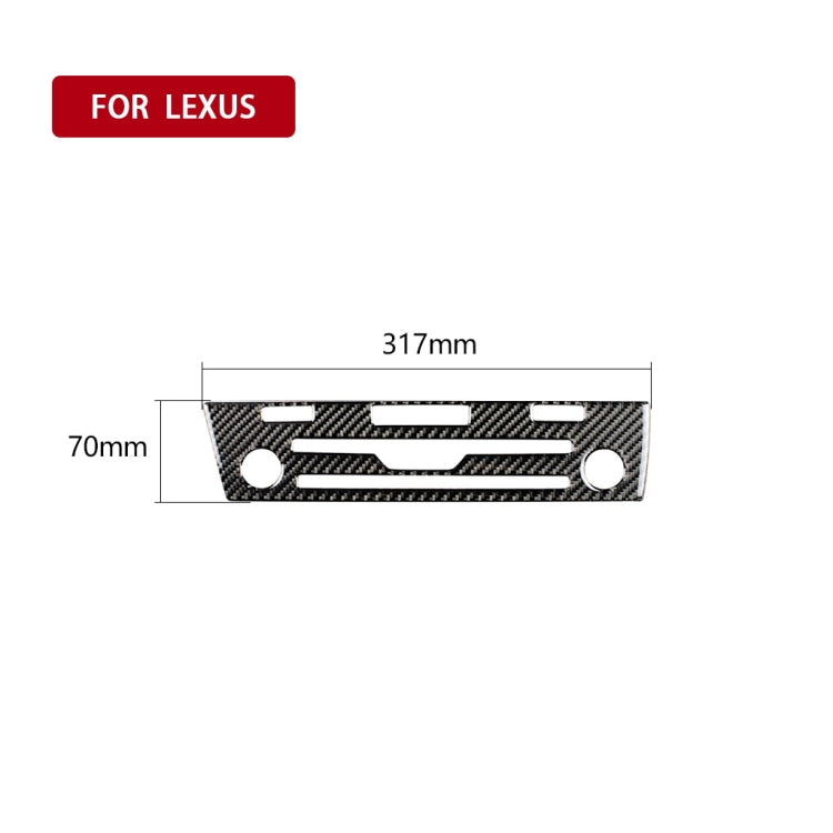 Car Carbon Fiber CD Panel Decorative Sticker for Lexus RX300 / 270 / 200T / 450h 2016-2019, Right Drive, CD Panel