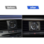 Car Carbon Fiber Clock Decorative Sticker for Lexus RX300 / 270 / 200T / 450h 2016-2019, Left and Right Drive Universal, Clock