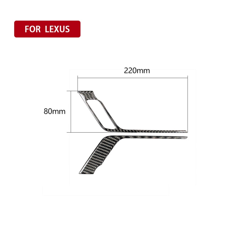 Car Carbon Fiber Front Door Handle A Decorative Sticker for Lexus RX300 / 270 / 200T / 450h 2016-2019, Right Drive, Front Door Handle A
