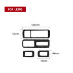 Car Carbon Fiber Window Glass Lift Decorative Sticker for Lexus RX300 / 270 / 200T / 450h 2016-2019, Right Drive, Window Glass Lift