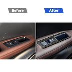 Car Carbon Fiber Window Glass Lift Decorative Sticker for Lexus RX300 / 270 / 200T / 450h 2016-2019, Right Drive, Window Glass Lift