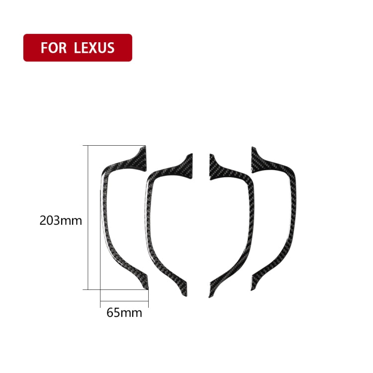 Car Carbon Fiber Inner Door Handle Decorative Sticker for Lexus NX200 / 200t / 300h 2014-2021, Left and Right Drive Universal, Inner Door Handle