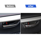 Car Carbon Fiber Inner Door Handle Decorative Sticker for Lexus NX200 / 200t / 300h 2014-2021, Left and Right Drive Universal, Inner Door Handle