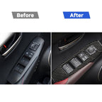 Car Carbon Fiber Window Glass Lift Decorative Sticker for Lexus NX200 / 200t / 300h 2014-2021, Left Drive, Window Glass Lift, Left Drive