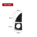 Car Carbon Fiber Glove Box Switch Decorative Sticker for Lexus IS250 300 350C 2006-2012, Left Drive, Glove Box, Left Drive