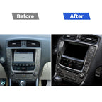 Car Carbon Fiber CD Panel Decorative Sticker for Lexus IS250 300 350C 2006-2012, Left and Right Drive Universal, CD Panel