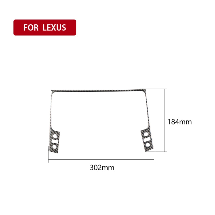 Car Carbon Fiber Navigation Panel B Decorative Sticker for Lexus IS250 300 350C 2006-2012, Left and Right Drive Universal, Navigation Panel B