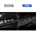 Car Carbon Fiber Window Glass Lift Decorative Sticker for Lexus IS250 300 350C 2006-2012, Left Drive, Window Glass Lift, Left Drive