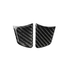 Car Carbon Fiber Steering Wheel Button Decorative Sticker for Audi A6 S6 C7 A7 S7 4G8 2012-2018, Left and Right Drive Universal, Steering Wheel Button