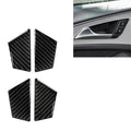 Car Carbon Fiber Inner Door Bowl Decorative Sticker for Audi A6 S6 C7 A7 S7 4G8 2012-2018, Left and Right Drive Universal, Inner Door Bowl