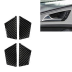 Car Carbon Fiber Inner Door Bowl Decorative Sticker for Audi A6 S6 C7 A7 S7 4G8 2012-2018, Left and Right Drive Universal, Inner Door Bowl