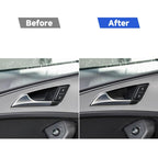 Car Carbon Fiber Inner Door Bowl Decorative Sticker for Audi A6 S6 C7 A7 S7 4G8 2012-2018, Left and Right Drive Universal, Inner Door Bowl