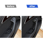 Car Carbon Fiber Glass Lifter Long Style Decorative Sticker for Audi A6 S6 C7 A7 S7 4G8 2012-2018, Left Drive, Glass Lifter, Left Drive