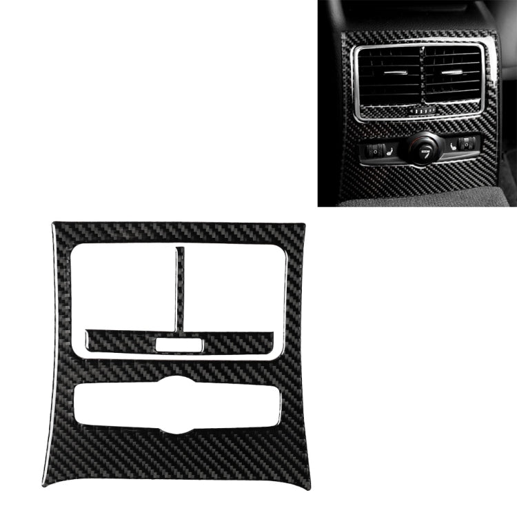 Car Carbon Fiber Rear Seat Air Outlet Panel Decorative Sticker for Audi A6 2005-2011, Left and Right Drive Universal, Rear Seat Air Outlet