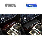 Car Carbon Fiber Storage Cover Decorative Sticker for Audi A6 2005-2011, Left Drive, Storage Cover, Left Drive