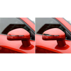 Car Carbon Fiber German Flag Pattern Rearview Mirror Anti-collision Sticker for Audi TT, Left and Right Drive Universal, B Style, Rearview Mirror Anti-collision B